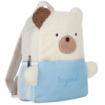 Blue & Ivory Teddy Bear Backpack